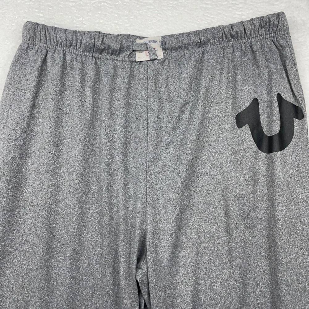 True Religion Loungewear Pants Men's Size‎ L Heather Gray Jogger Track